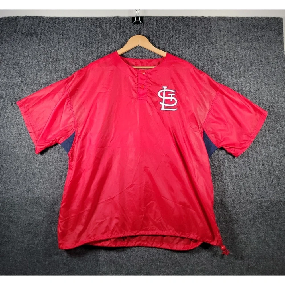 Vintage St Louis Cardinals Pullover Mens XL Red MLB Jacket Starter Diamond 90s